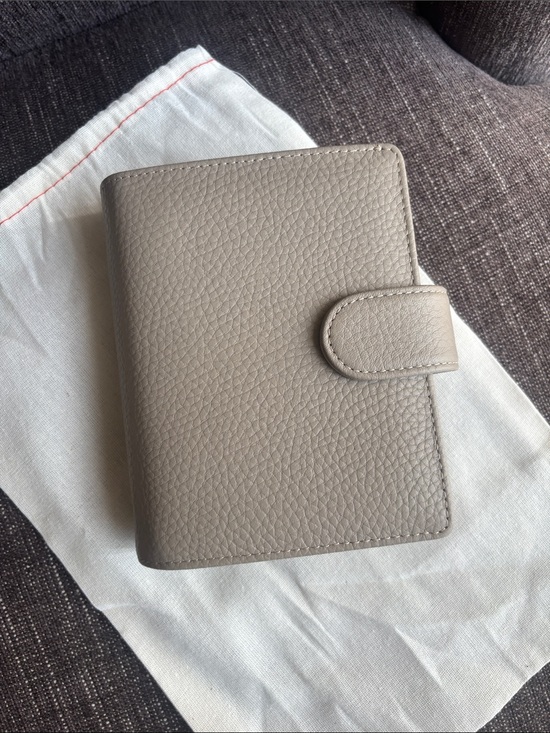 filoFAX Other - Filofax Pocket Rings Norfolk Leather Taupe Planner Notebook Cover Like New